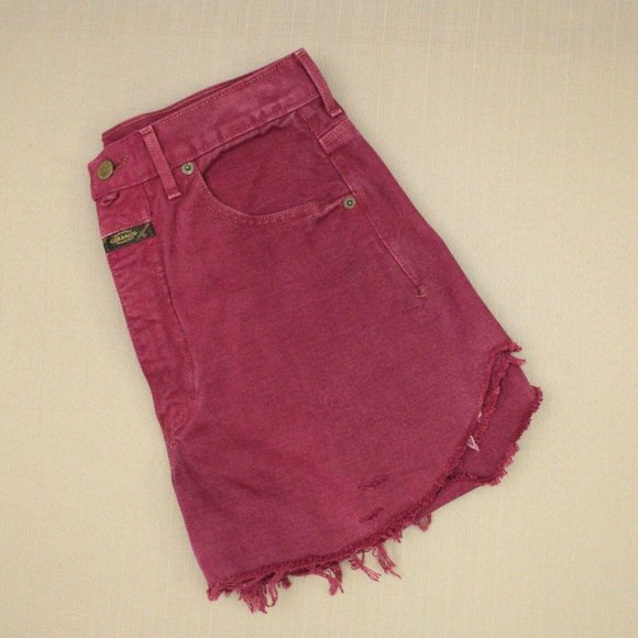Vintage Girbaud High Waist Cut Off Denim Shorts - Picture 4 of 9